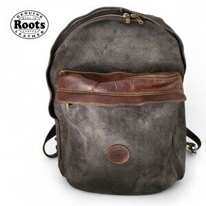 ROOTS Vintage Suede & Leather Backpack medium